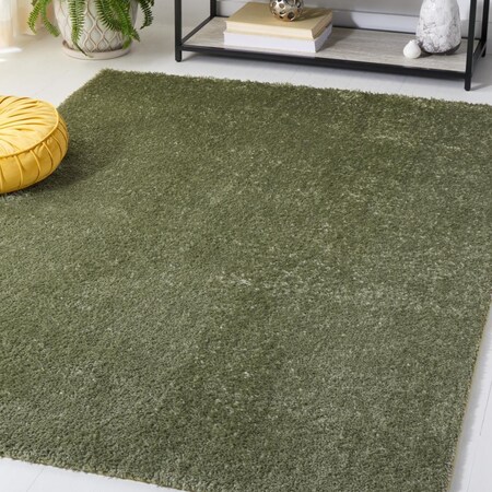 Safavieh 6 ft. 7 in. x 6 ft. 7 in. Tahoe Shag Contemporary Square Area Rug, Sage THO670W-7SQ